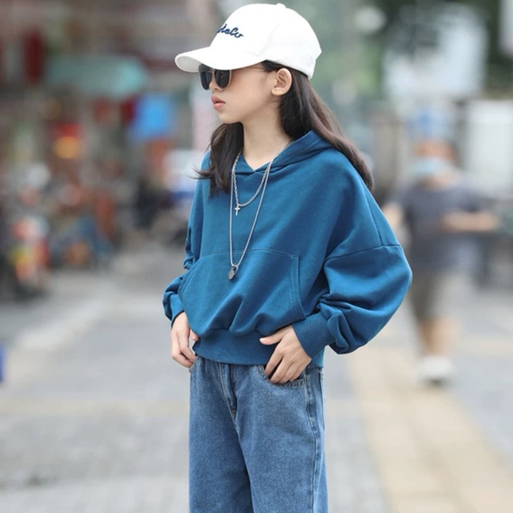 NO BRAND Girl blue sweater